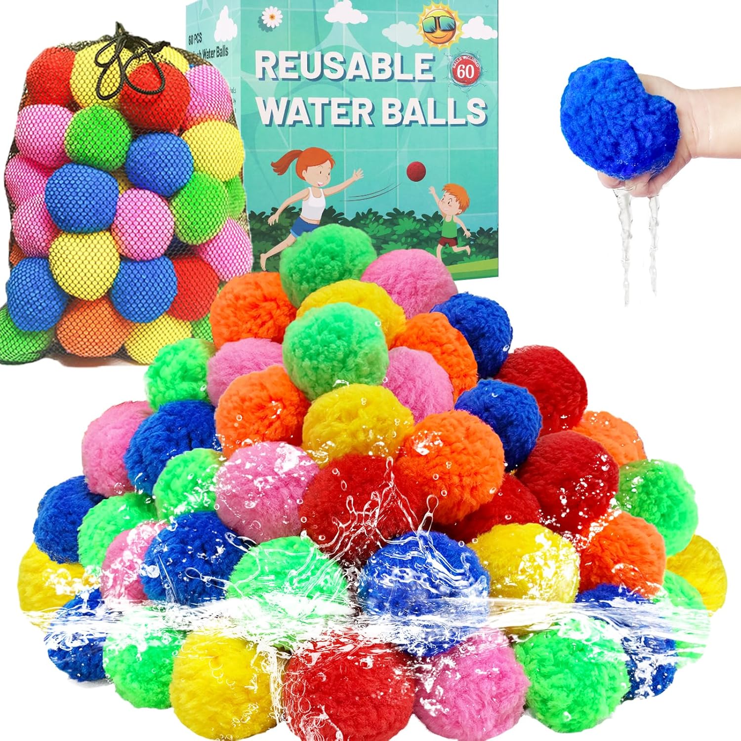 Kids Outdoor Water Toys - Altrek Store BEFANS 60 Pcs Reusable