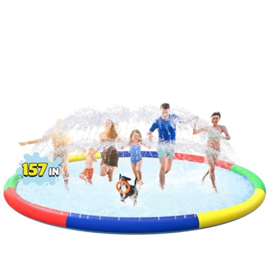 Kids Outdoor Water Toys - 3 FT Large Splash Pad for