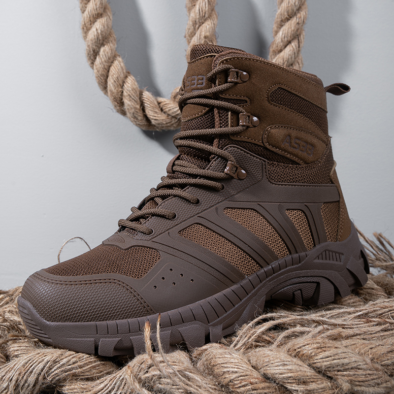 Kids Outdoor Gear - Men Tactical Boots Lace Up Desert