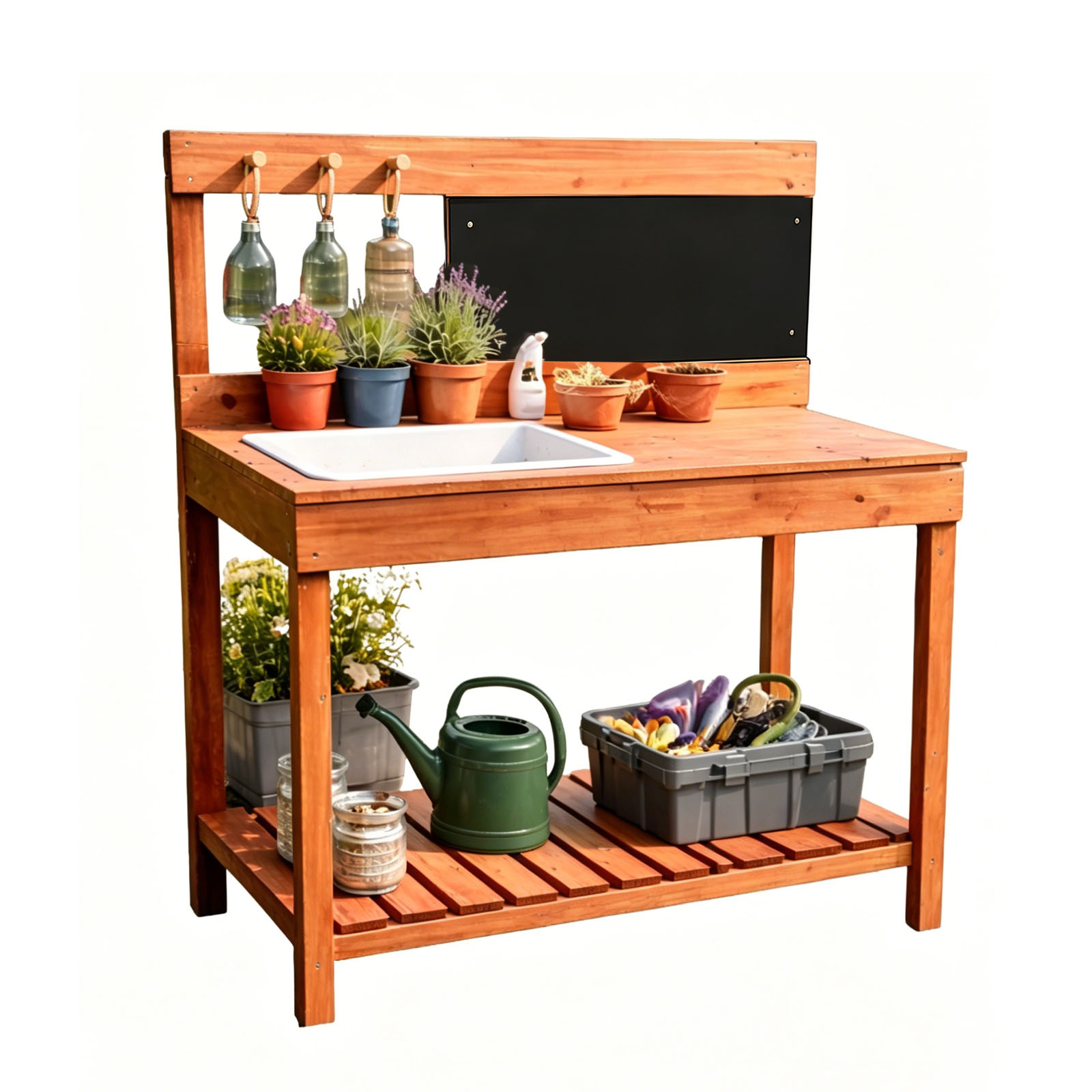 Kids Outdoor Table - Wooden Potting Benches For Children Outdoor