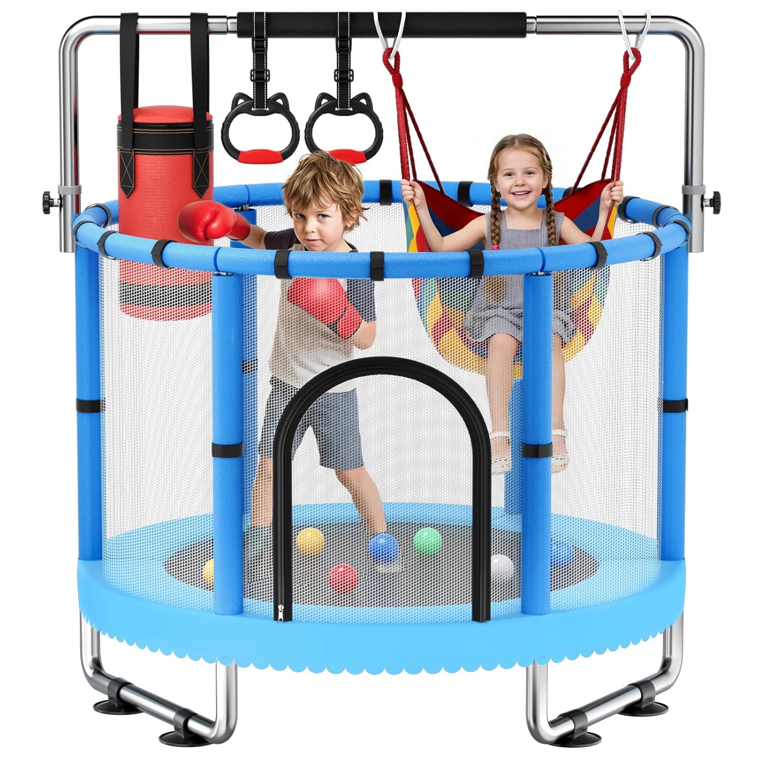 Kids Outdoor Garden - Toddler Trampoline,Trampoline for Kids with Enclosure,440lbs