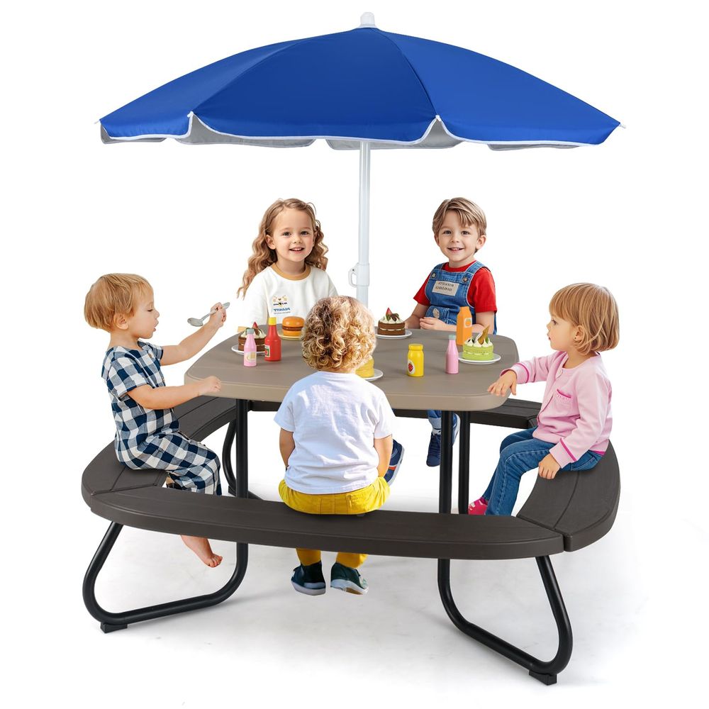 Kids Outdoor Chair And Table - JOY Kids Picnic Table, 8 Person