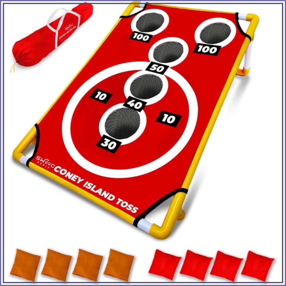 Kids Outdoor Bean Bag - Coney Island Toss™ Arcade Cornhole Board