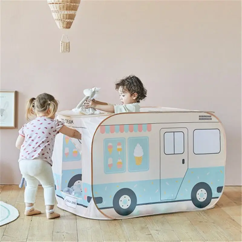 Kids Outdoor Cubby House - Car Theme Tent Baby Toys Funny