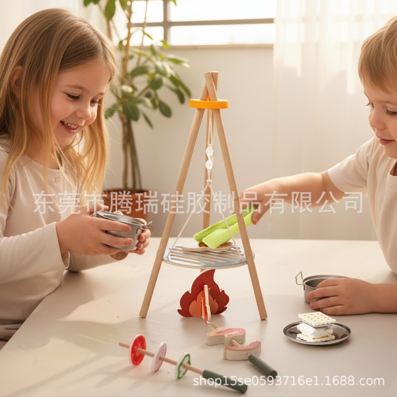 Wooden Outdoor Campfire BBQ Gr - Kids Outdoor Grill Set recensione e prezzo