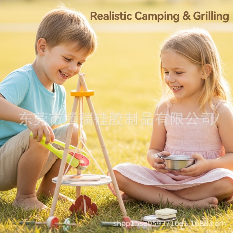 Wooden Outdoor Campfire BBQ Gr - Kids Outdoor Grill Set recensione e prezzo