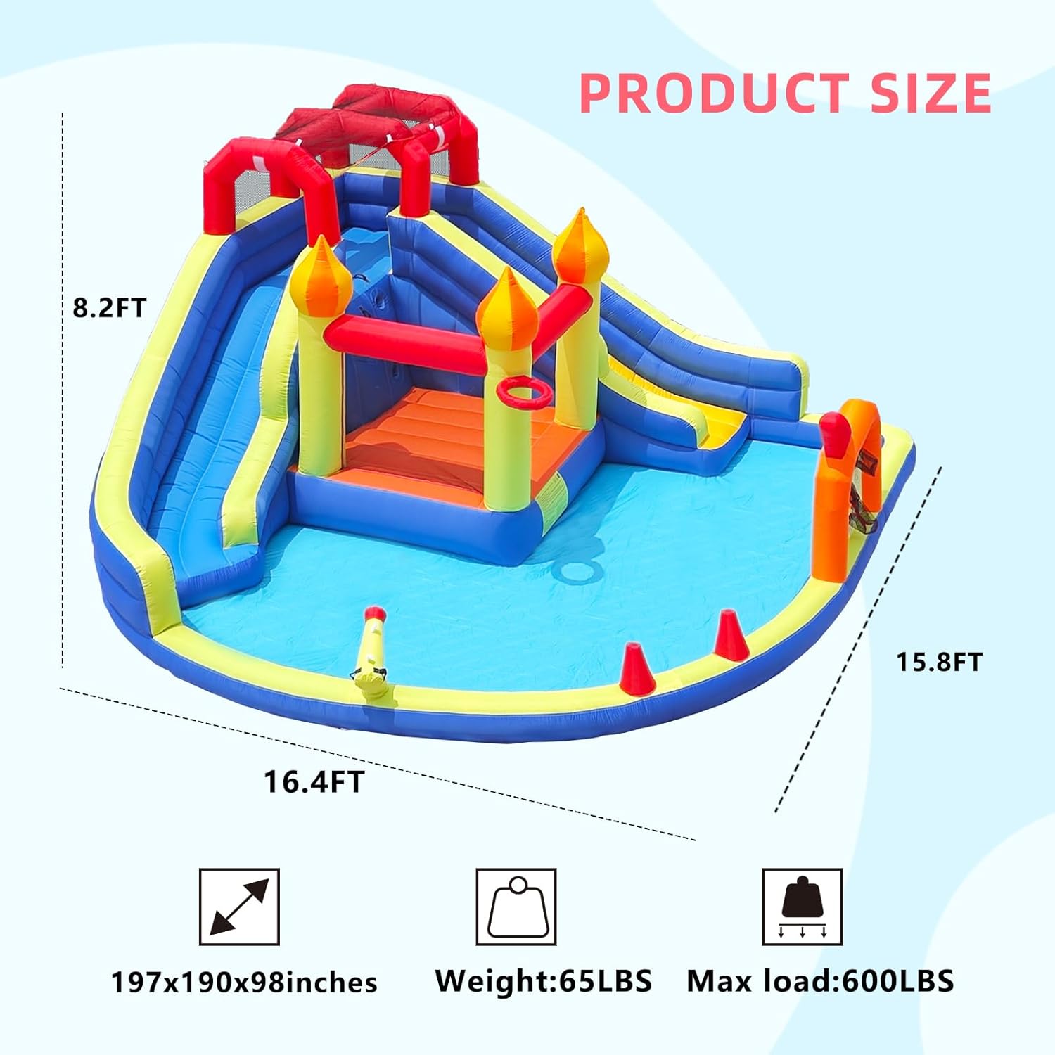 Kids Jumping Castle with Two L - Kids Outdoor Jump House recensione e prezzo