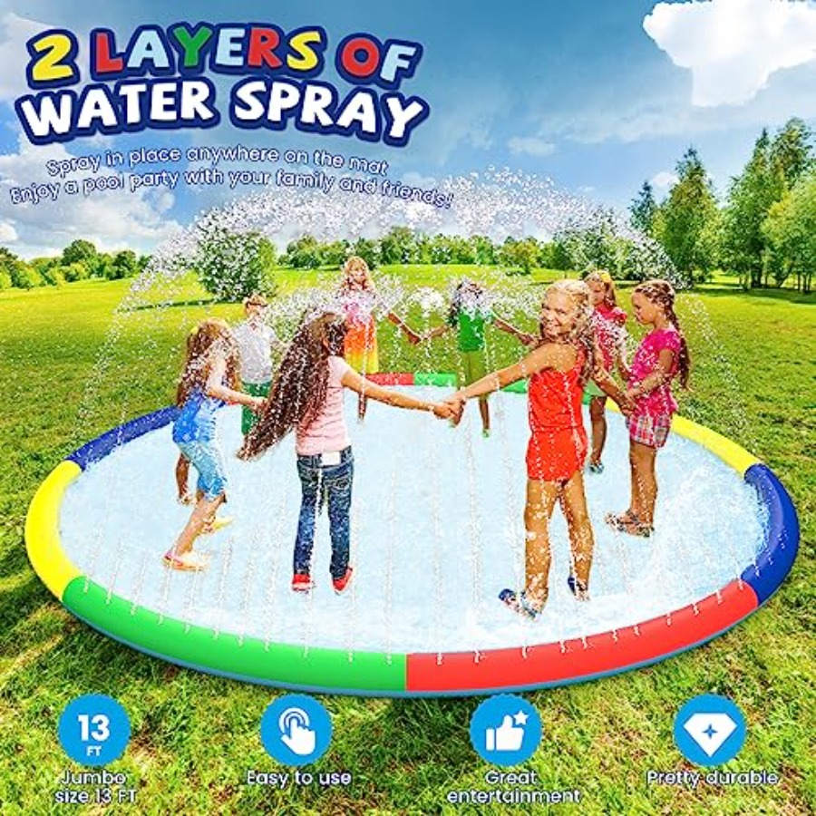 3 FT Large Splash Pad for Ages - Kids Outdoor Water Toys recensione e prezzo