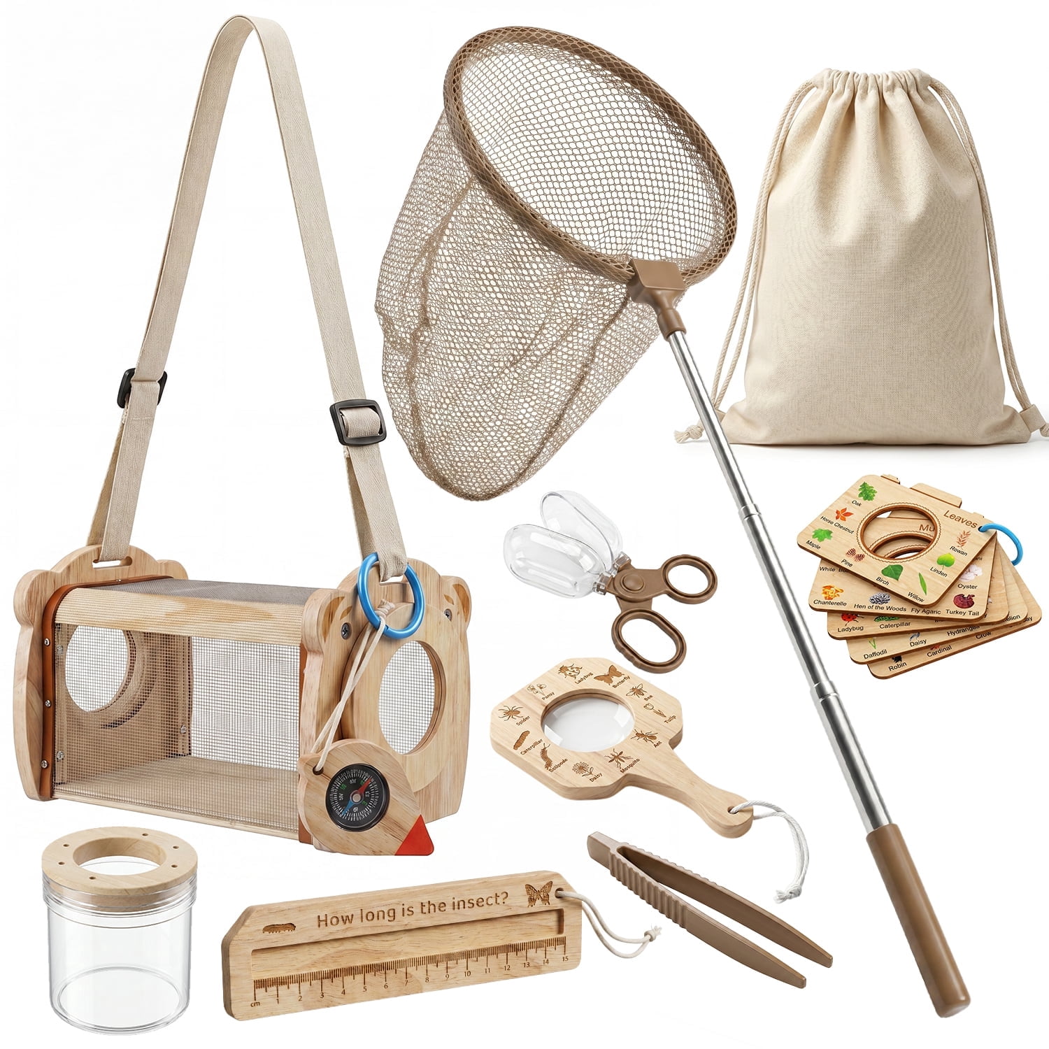 Wooden Bug Catching Kit With T - Kids Outdoor Garden recensione e prezzo