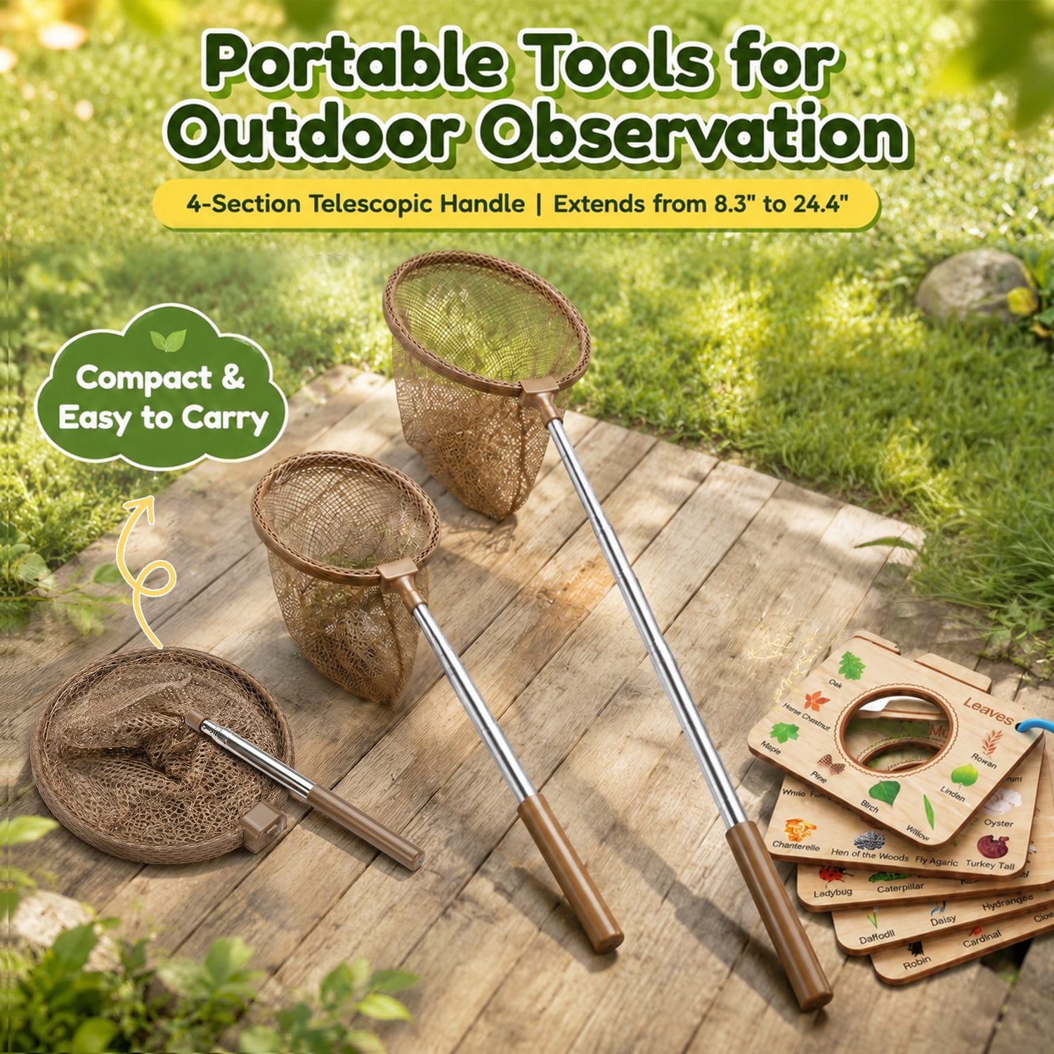 Wooden Bug Catching Kit With T - Kids Outdoor Garden recensione e prezzo