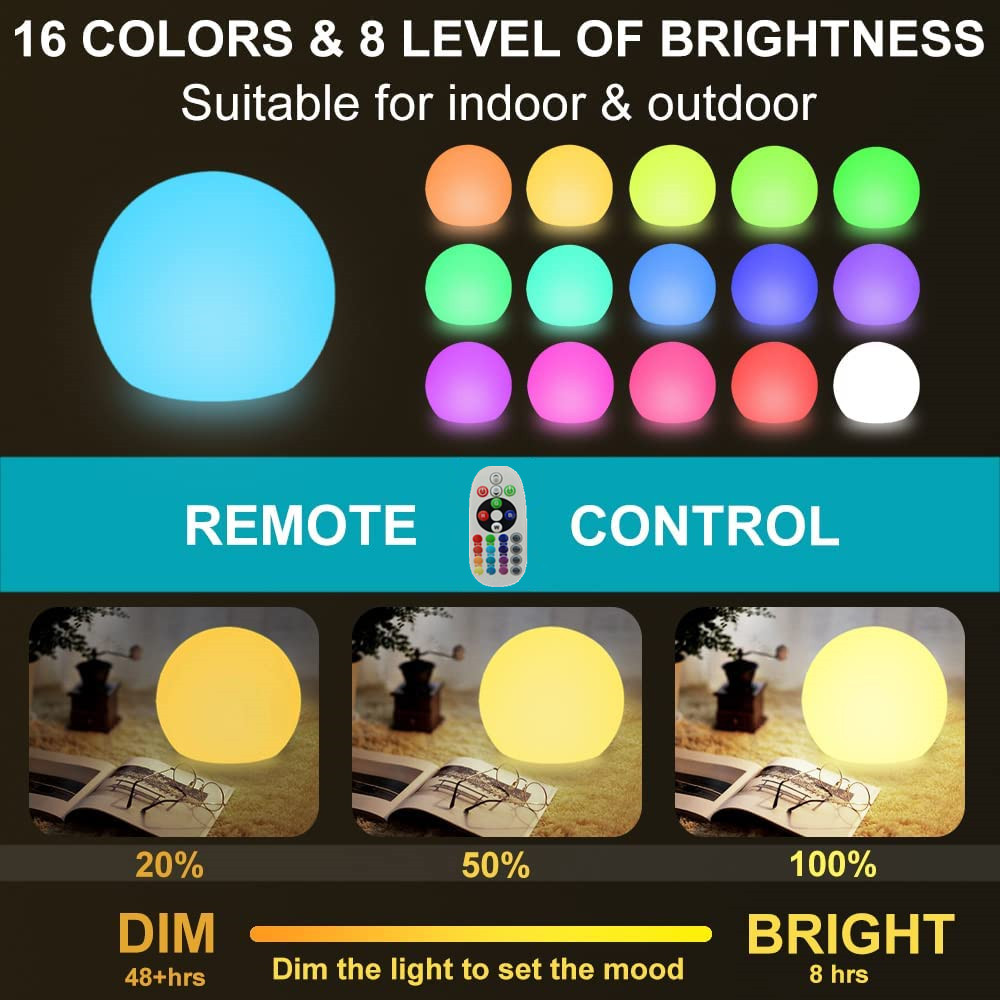 Rechargeable LED Glowing Ball  - Kids Outdoor Garden recensione e prezzo