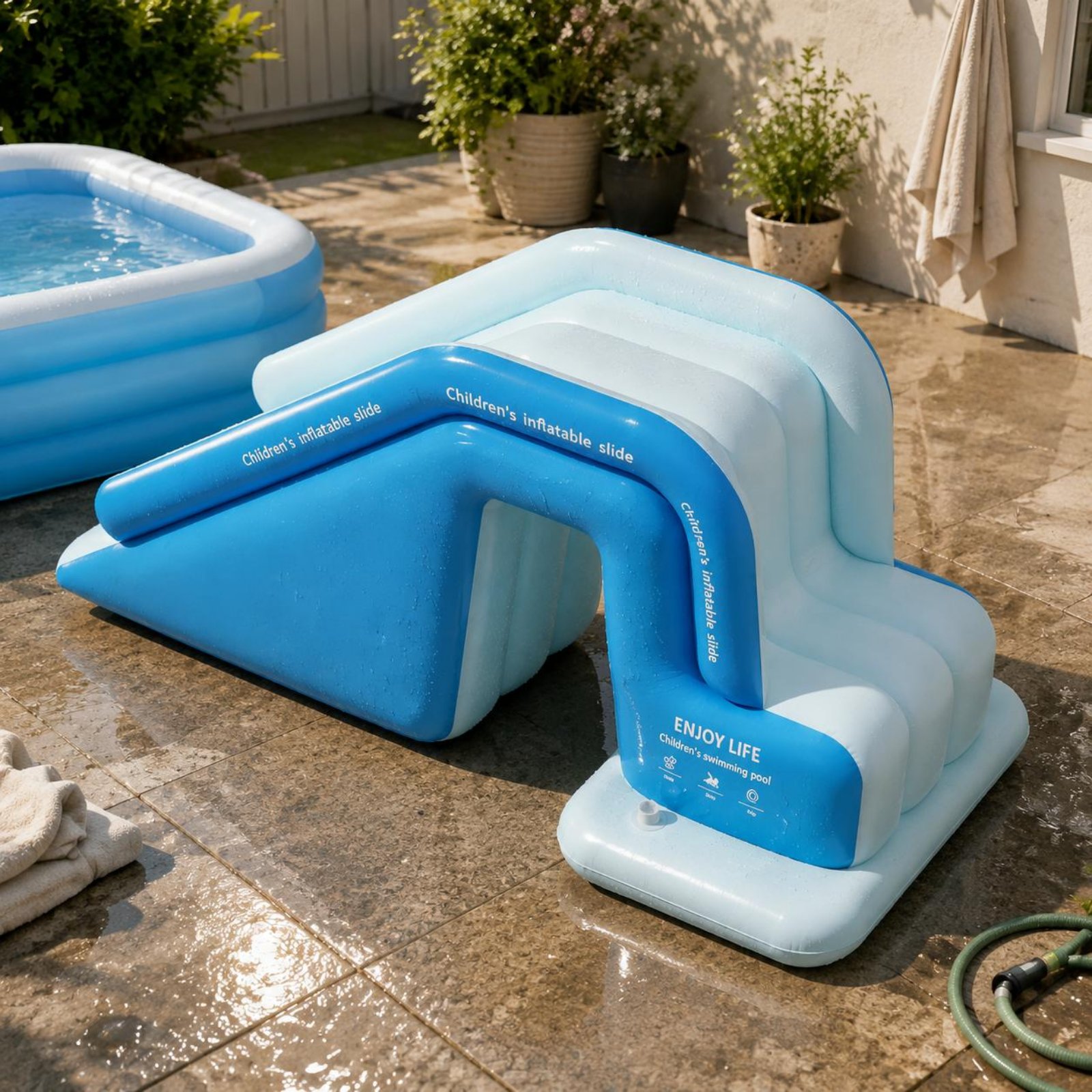Inflatable Pool Slide Foldable - Kids Outdoor Water Toys recensione e prezzo