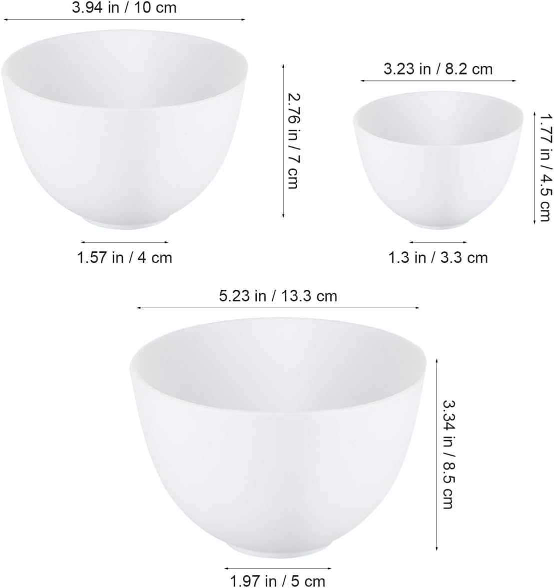 3pcs/set Silicone Bowls White  - Muddy Puddle Suit recensione e prezzo