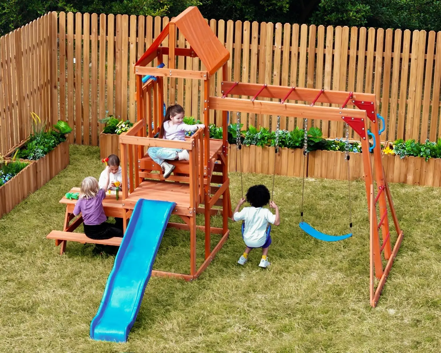 Hot-sellingDolphin Playground  - Kids Outdoor Monkey Bar Set recensione e prezzo