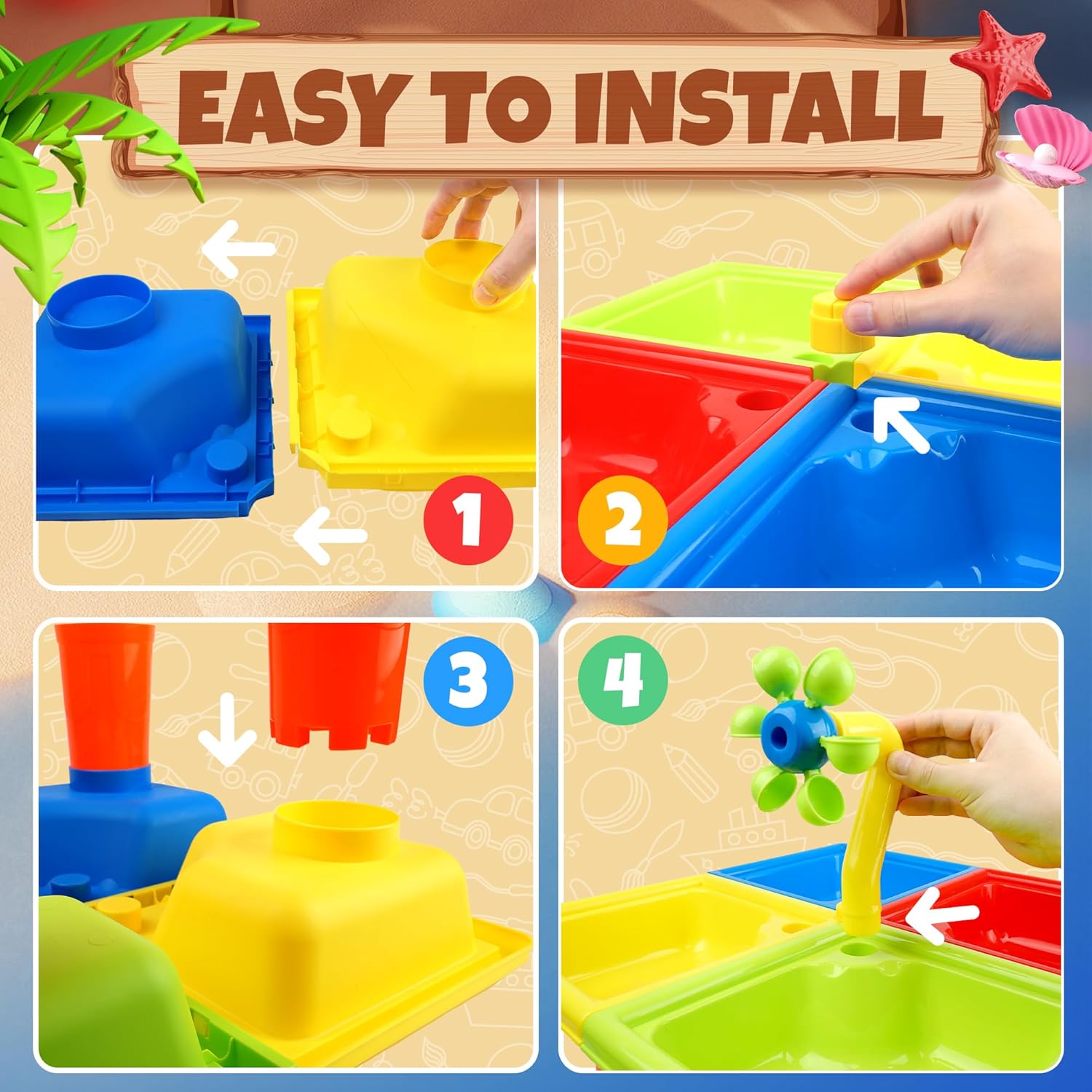 25 Pcs Summer Water Table for  - Kids Outdoor Table recensione e prezzo