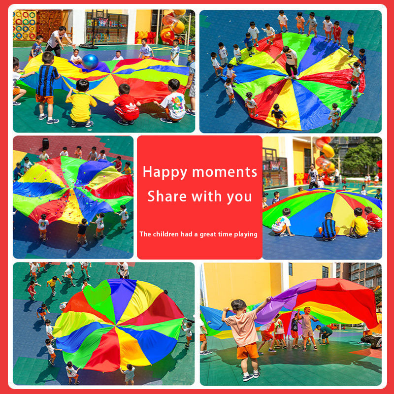 Rainbow Parachute Umbrella 2-6 - Kids Outdoor Umbrella recensione e prezzo
