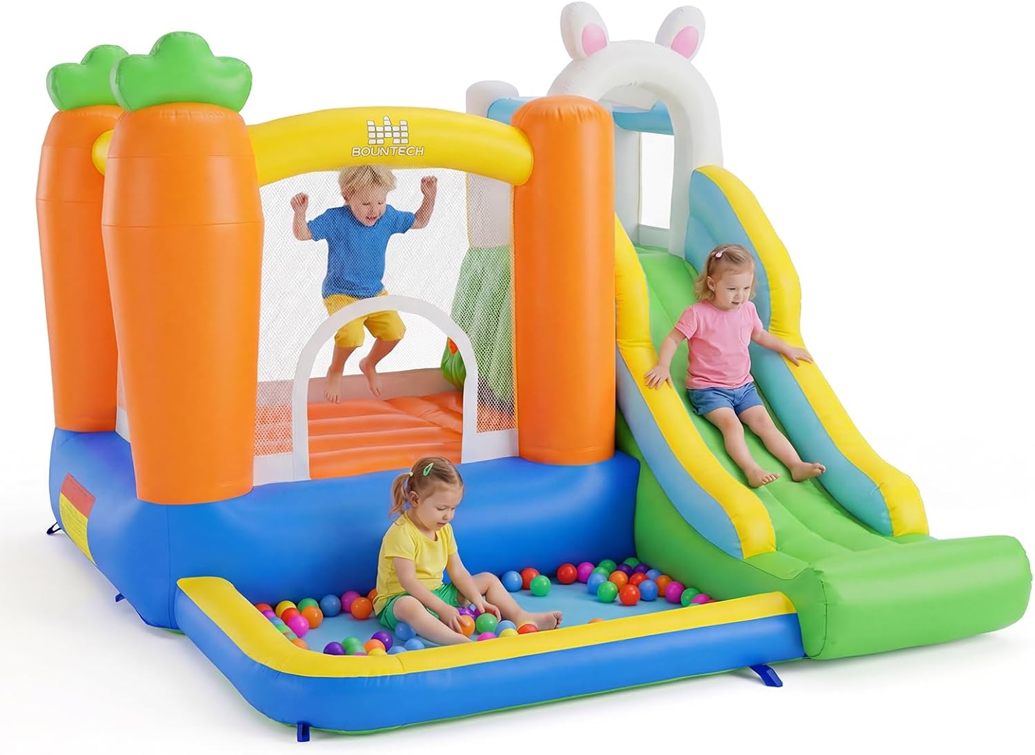 Inflatable Bounce House with B - Kids Outdoor Jump House recensione e prezzo