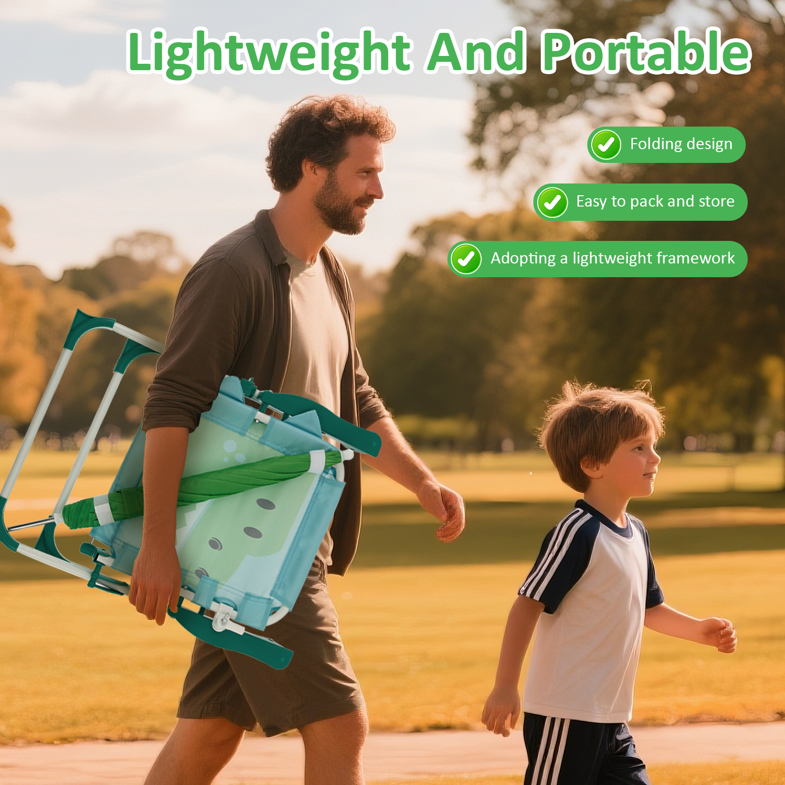 Kids Folding Beach Chair With  - Kids Outdoor Loungers recensione e prezzo