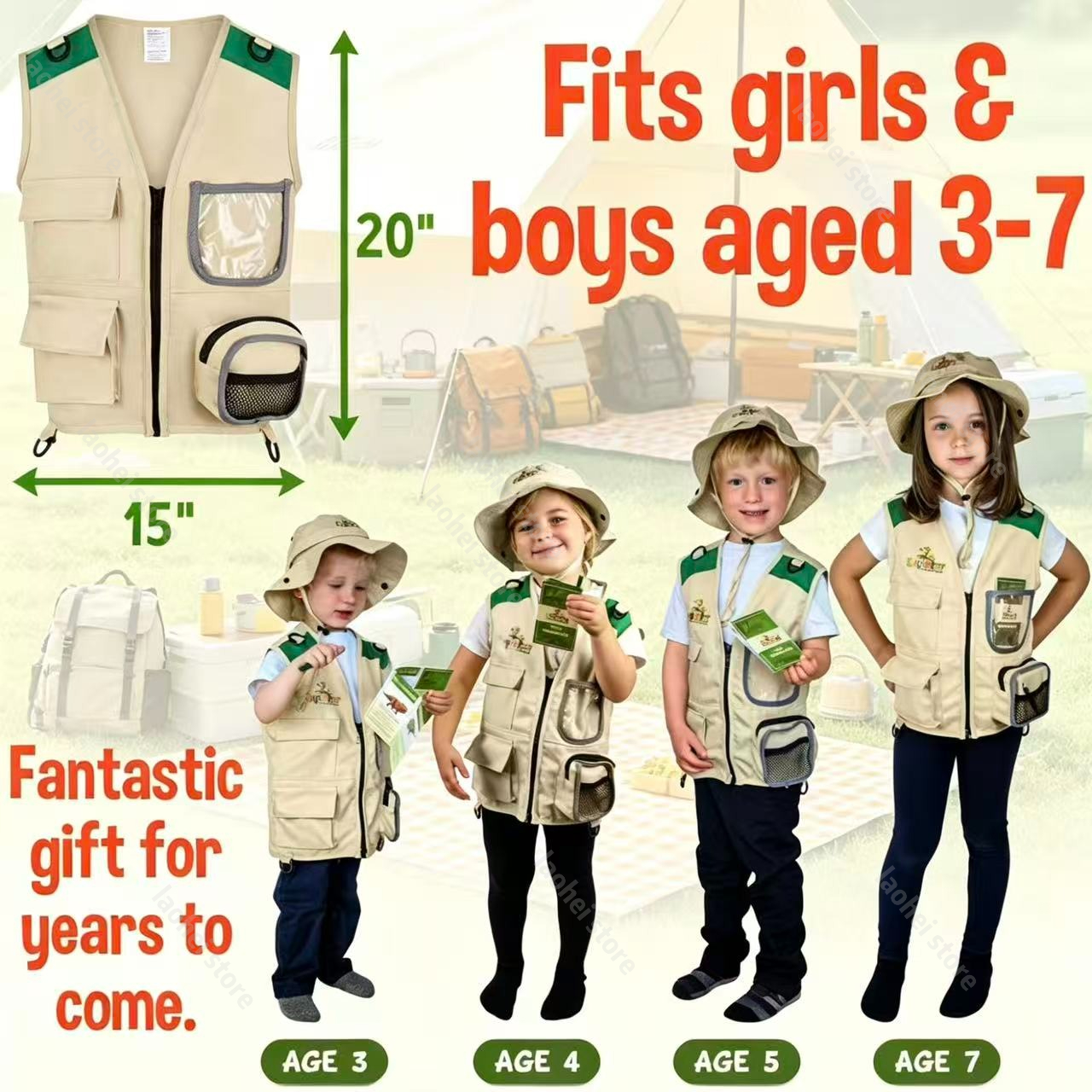 Kids Explorer Vest and Hat Cos - Kids Outdoor Kit recensione e prezzo