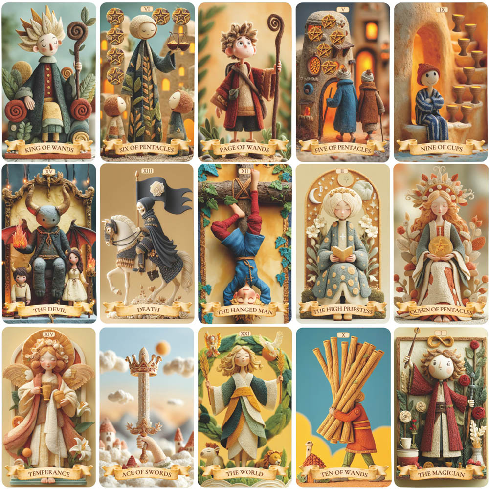 78 Tarot Cards Set, 13x8 Cm Th - Muddy Puddle Suit recensione e prezzo