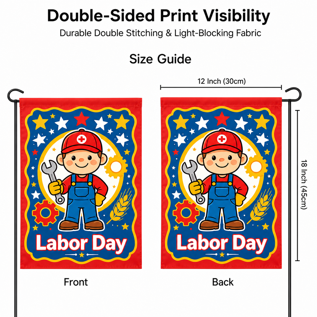 Labor Day Garden Flag Cute Car - Kids Outdoor Garden recensione e prezzo