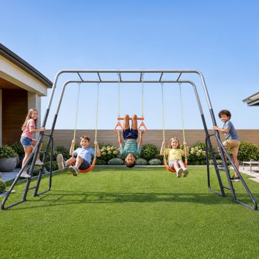 Backyard swing sets with monke - Kids Outdoor Monkey Bar Set recensione e prezzo