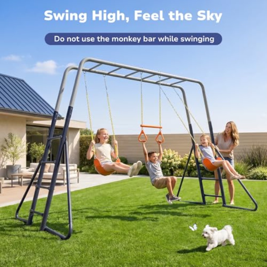 Backyard swing sets with monke - Kids Outdoor Monkey Bar Set recensione e prezzo