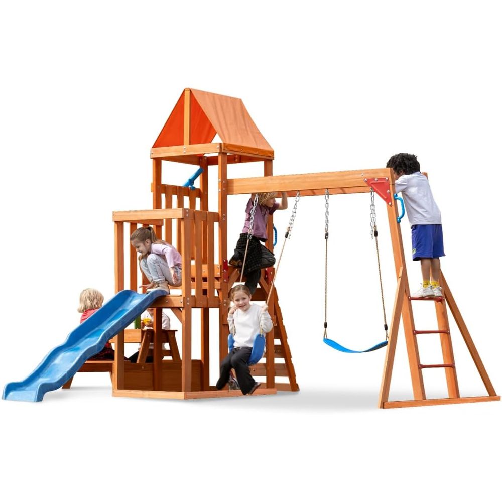 Dohin Playground Wooden Swing  - Kids Outdoor Monkey Bar Set recensione e prezzo