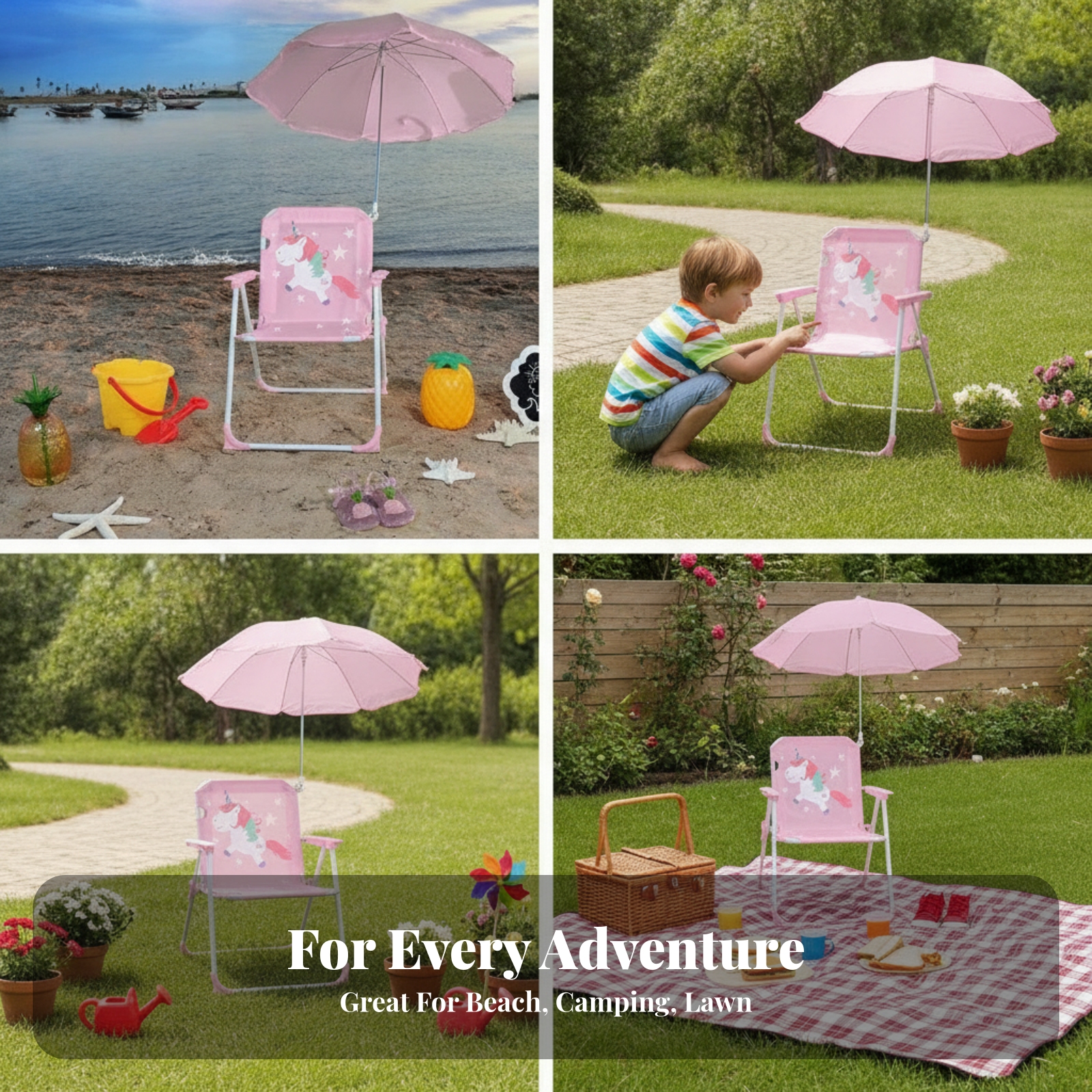 Kids Beach Chair with Umbrella - Kids Outdoor Umbrella recensione e prezzo