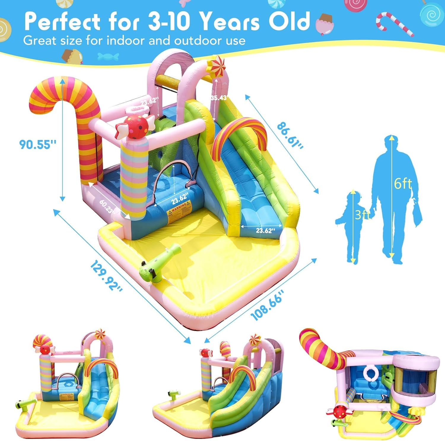 Kids Inflatable Water Slide Bo - Kids Outdoor Pool recensione e prezzo