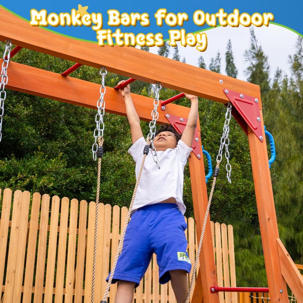 Dohin Playground CeWooden Swin - Kids Outdoor Monkey Bar Set recensione e prezzo