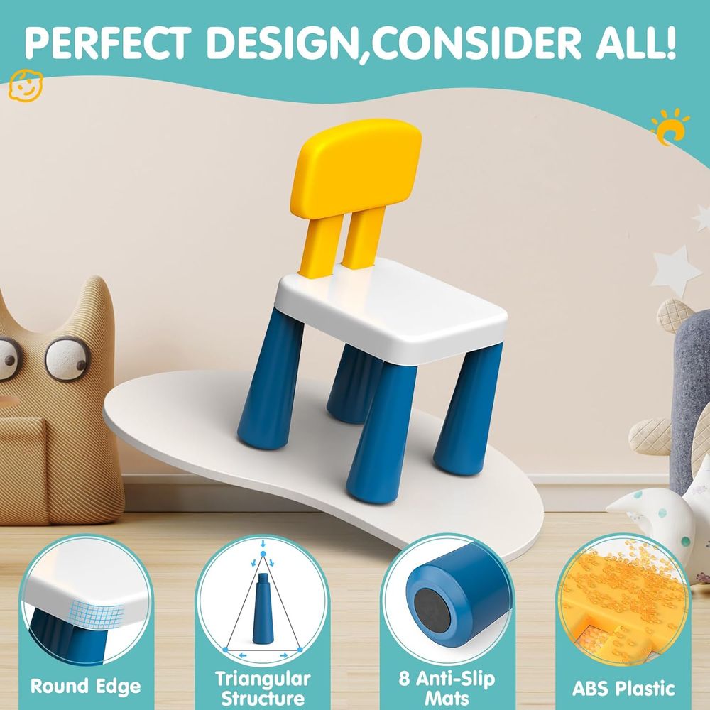 Plastic Toddler Chairs: 2 Pcs  - Kids Outdoor Chair And Table recensione e prezzo