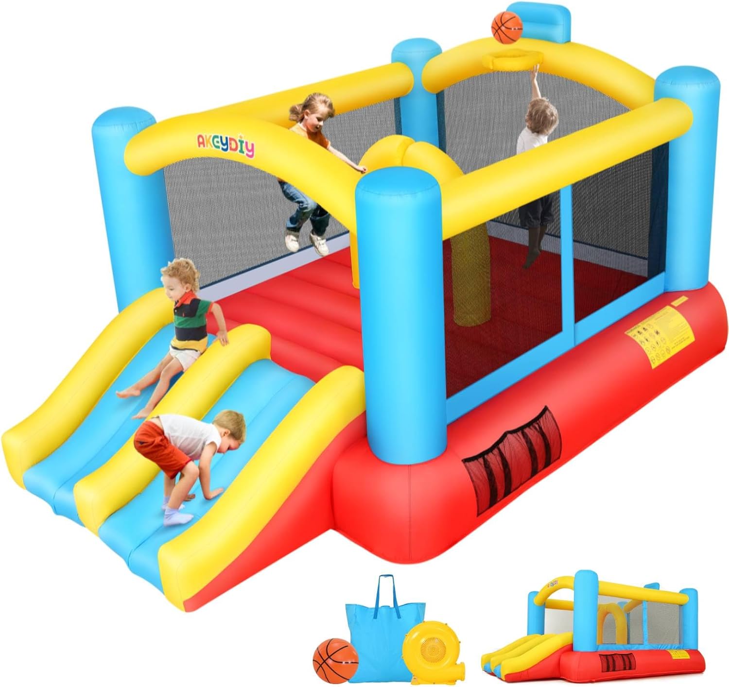 Inflatable Bouncy Castle with  - Kids Outdoor Jump House recensione e prezzo