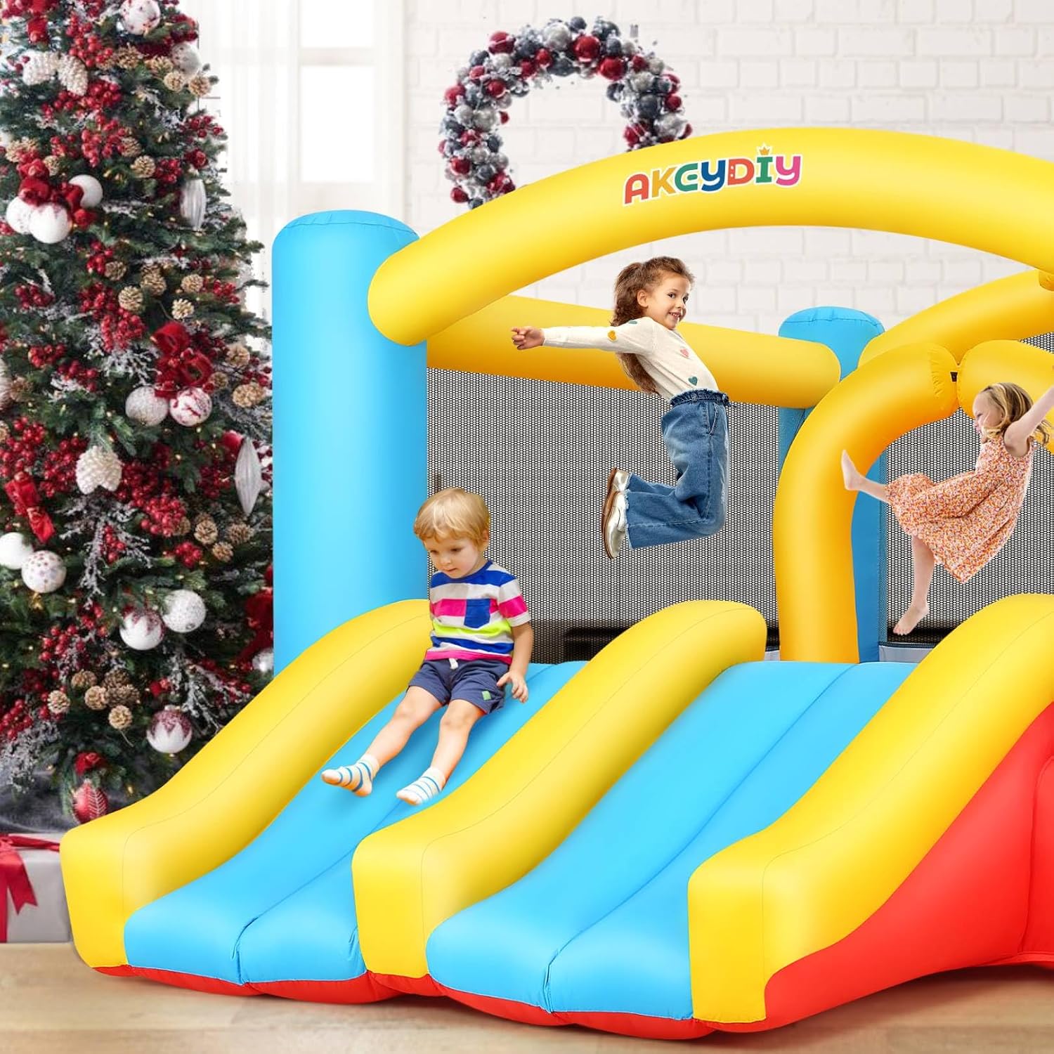 Inflatable Bouncy Castle with  - Kids Outdoor Jump House recensione e prezzo