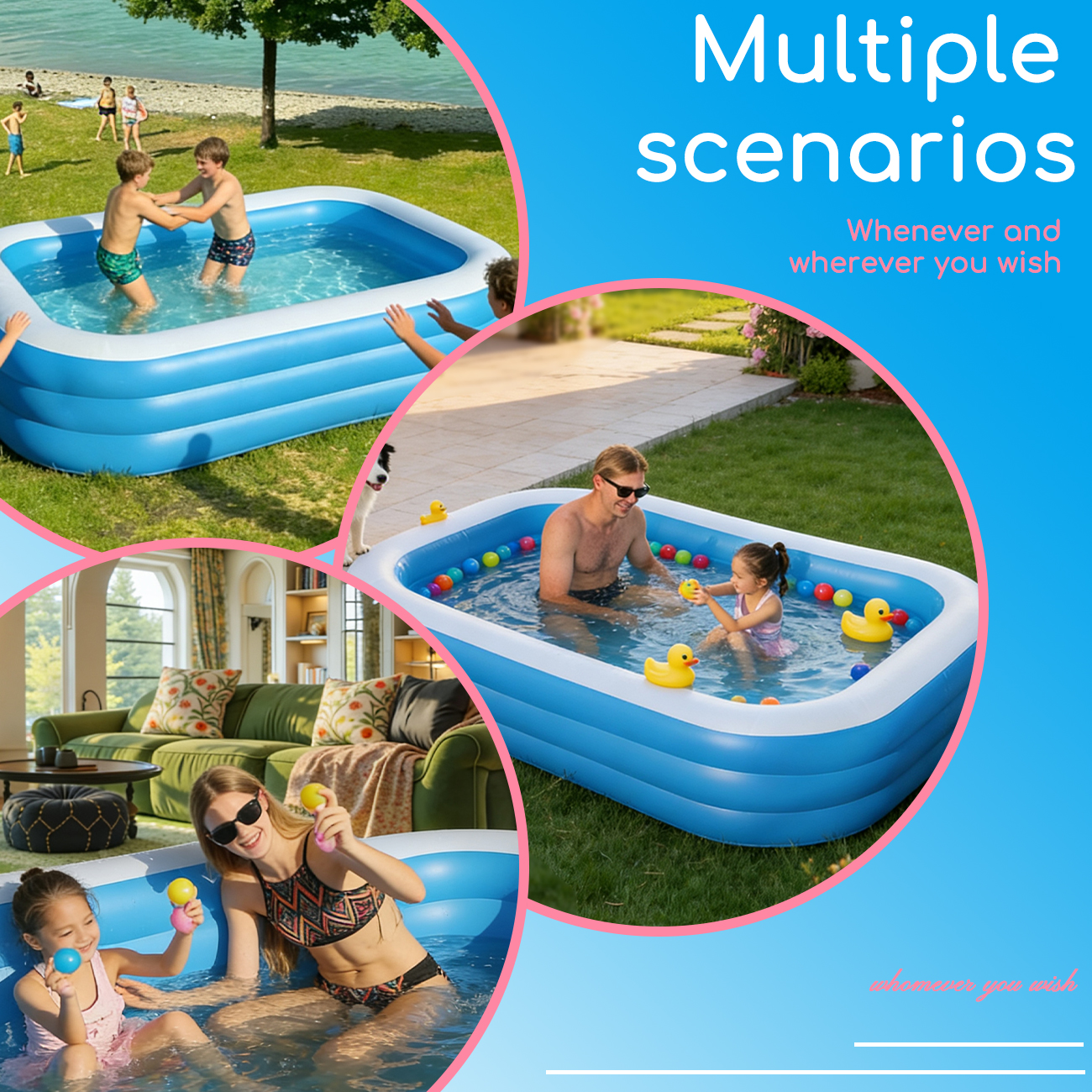 Inflatable Pool for Kids and A - Kids Outdoor Garden recensione e prezzo