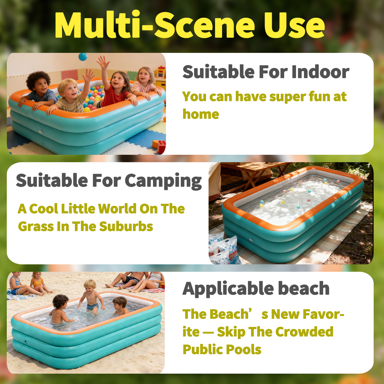 1PC Inflatable Pools  Durable  - Kids Outdoor Pool recensione e prezzo