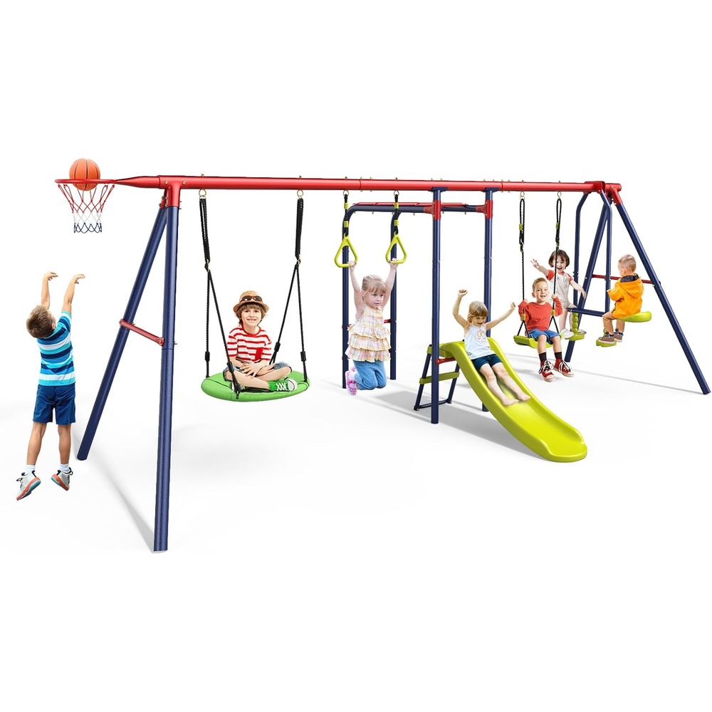 Swing Sets or Backyard, 7 in 1 - Kids Outdoor Monkey Bar Set recensione e prezzo