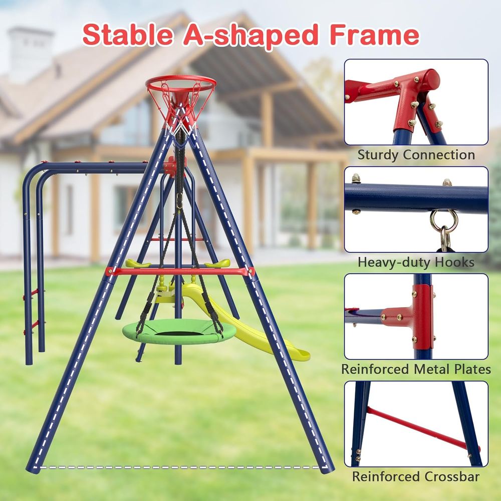 Swing Sets or Backyard, 7 in 1 - Kids Outdoor Monkey Bar Set recensione e prezzo