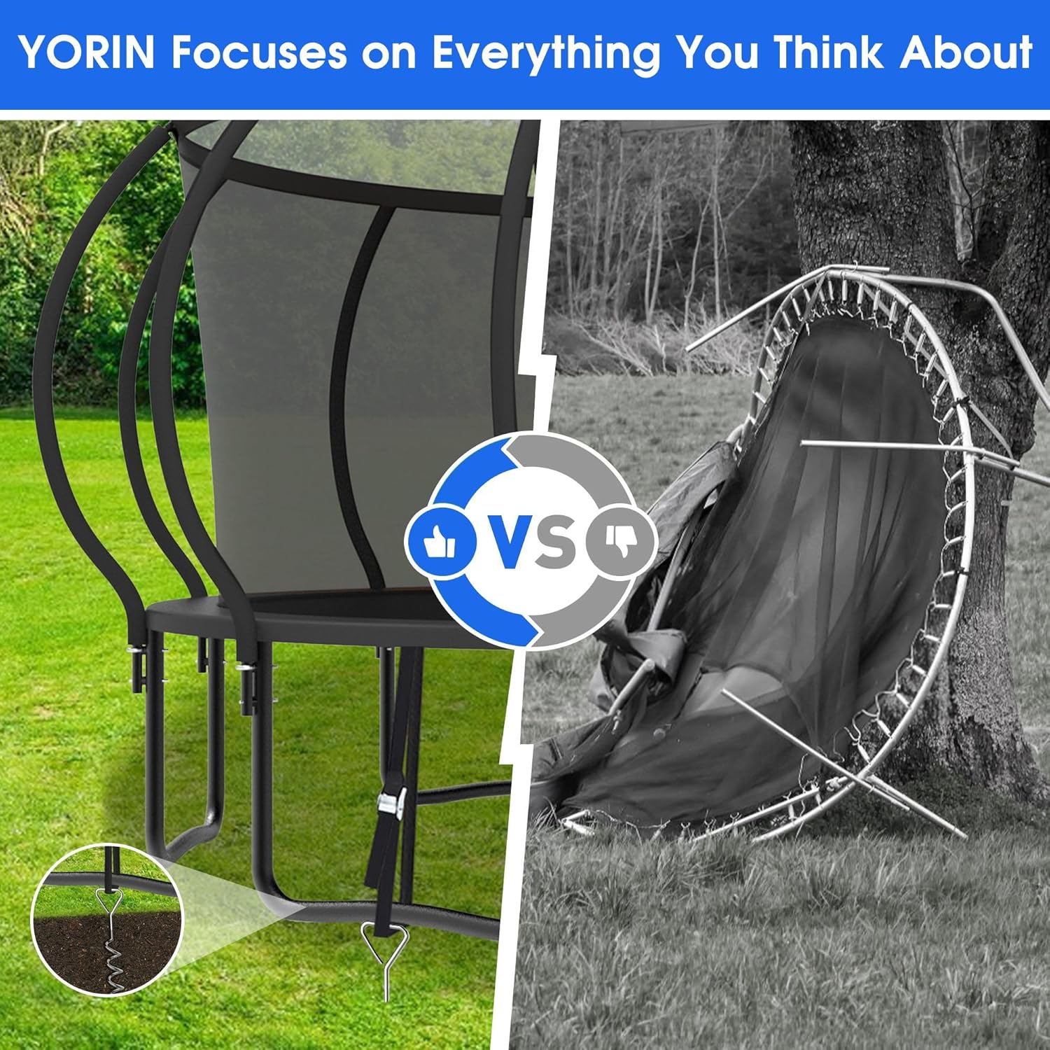 Large Outdoor Trampoline with  - Kids Outdoor Garden recensione e prezzo