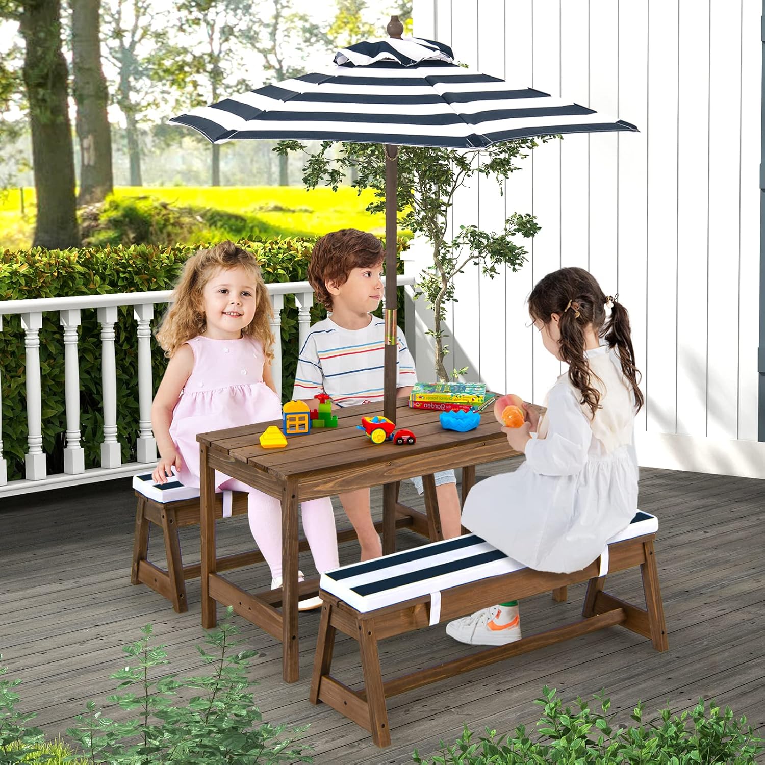 Height Adjustable Wooden Kids  - Kids Outdoor Chair And Table recensione e prezzo
