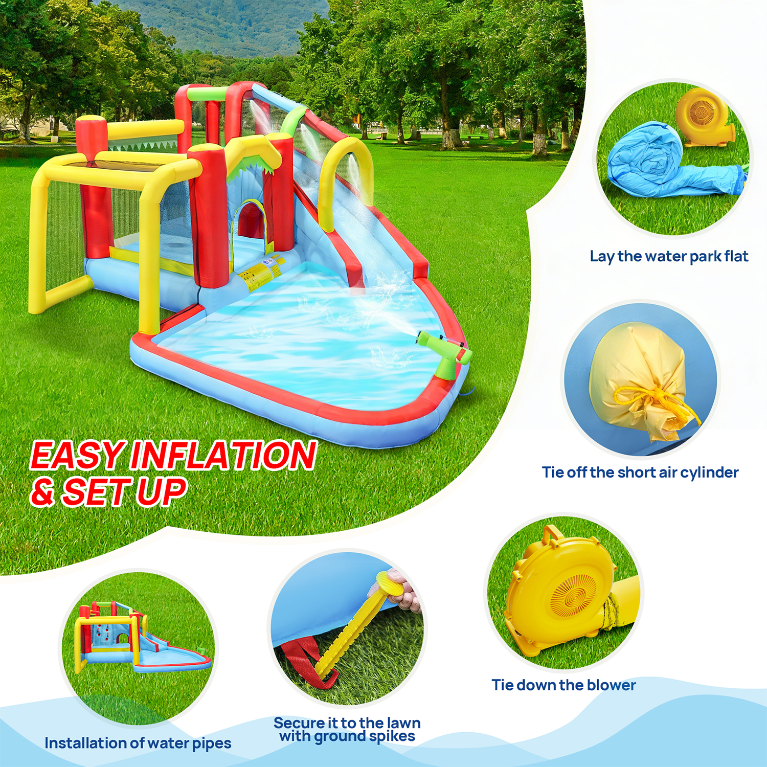 7in1 Inflatable Water Slide Pa - Kids Outdoor Pool recensione e prezzo