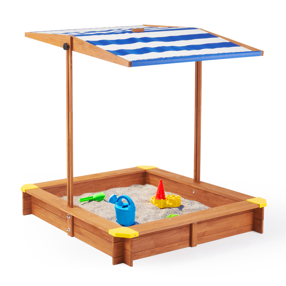 Wooden Kids Picnic Table, Sand - Kids Outdoor Umbrella recensione e prezzo