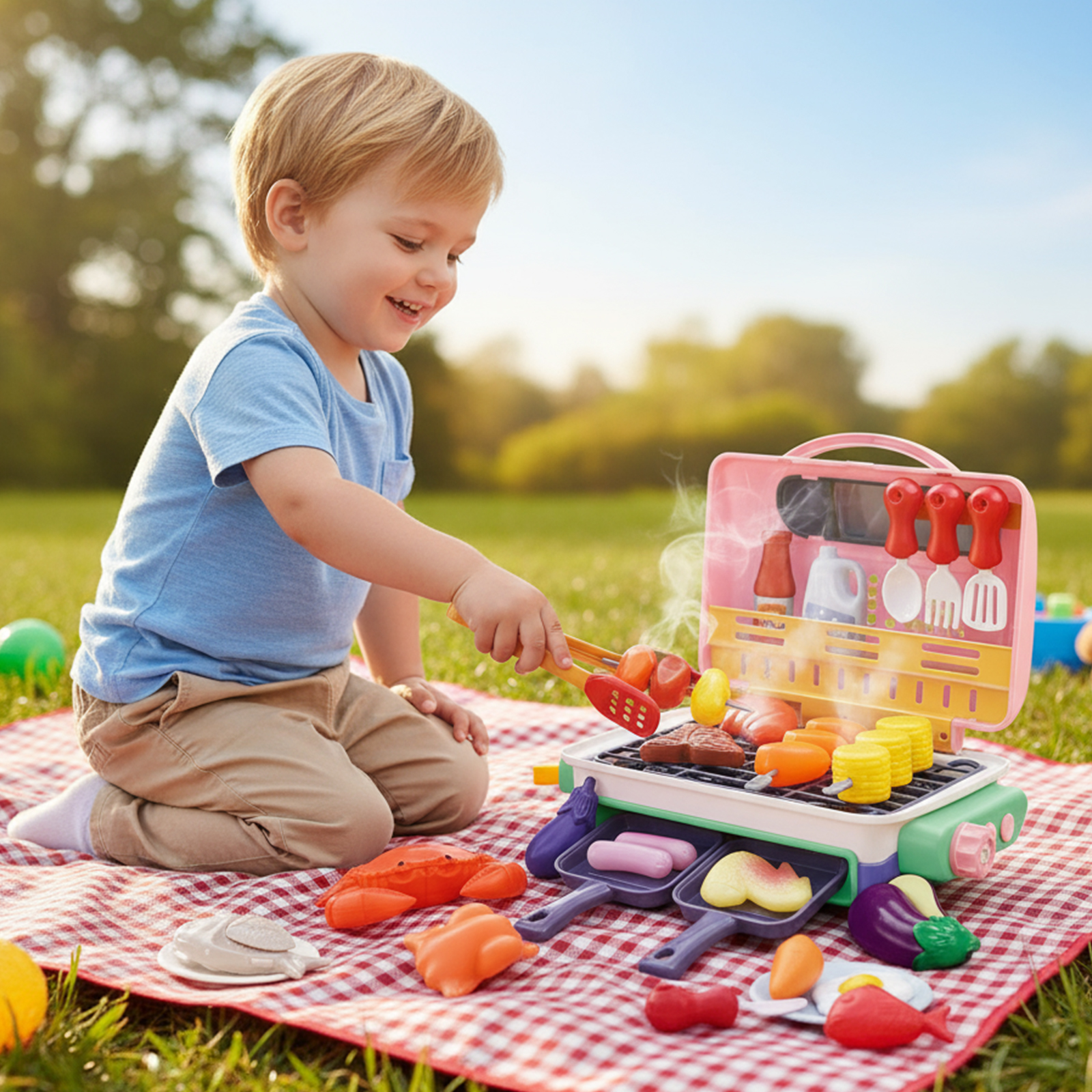 Kids Simulated Barbecue Set wi - Kids Outdoor Grill Set recensione e prezzo