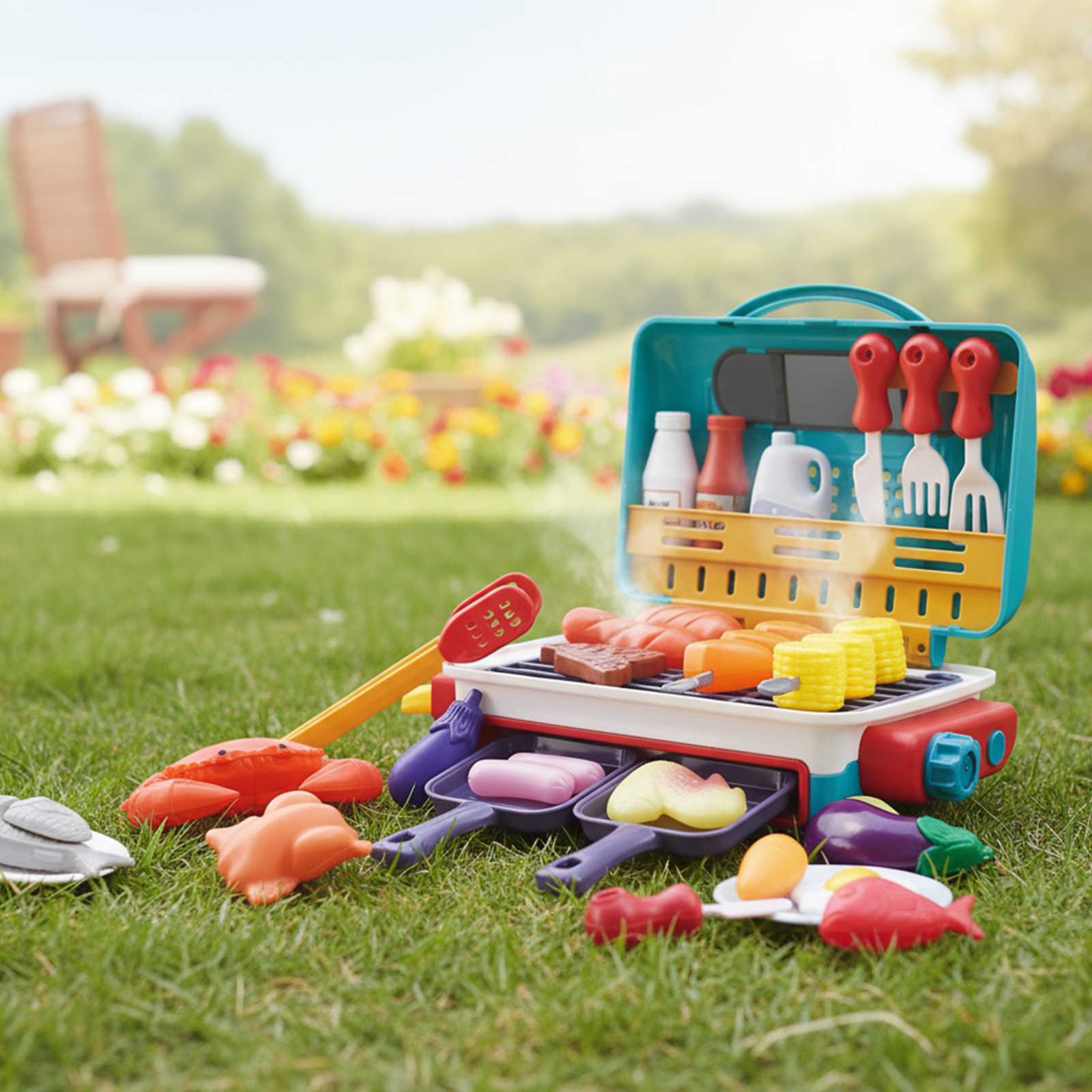 Kids Simulated Barbecue Set wi - Kids Outdoor Grill Set recensione e prezzo