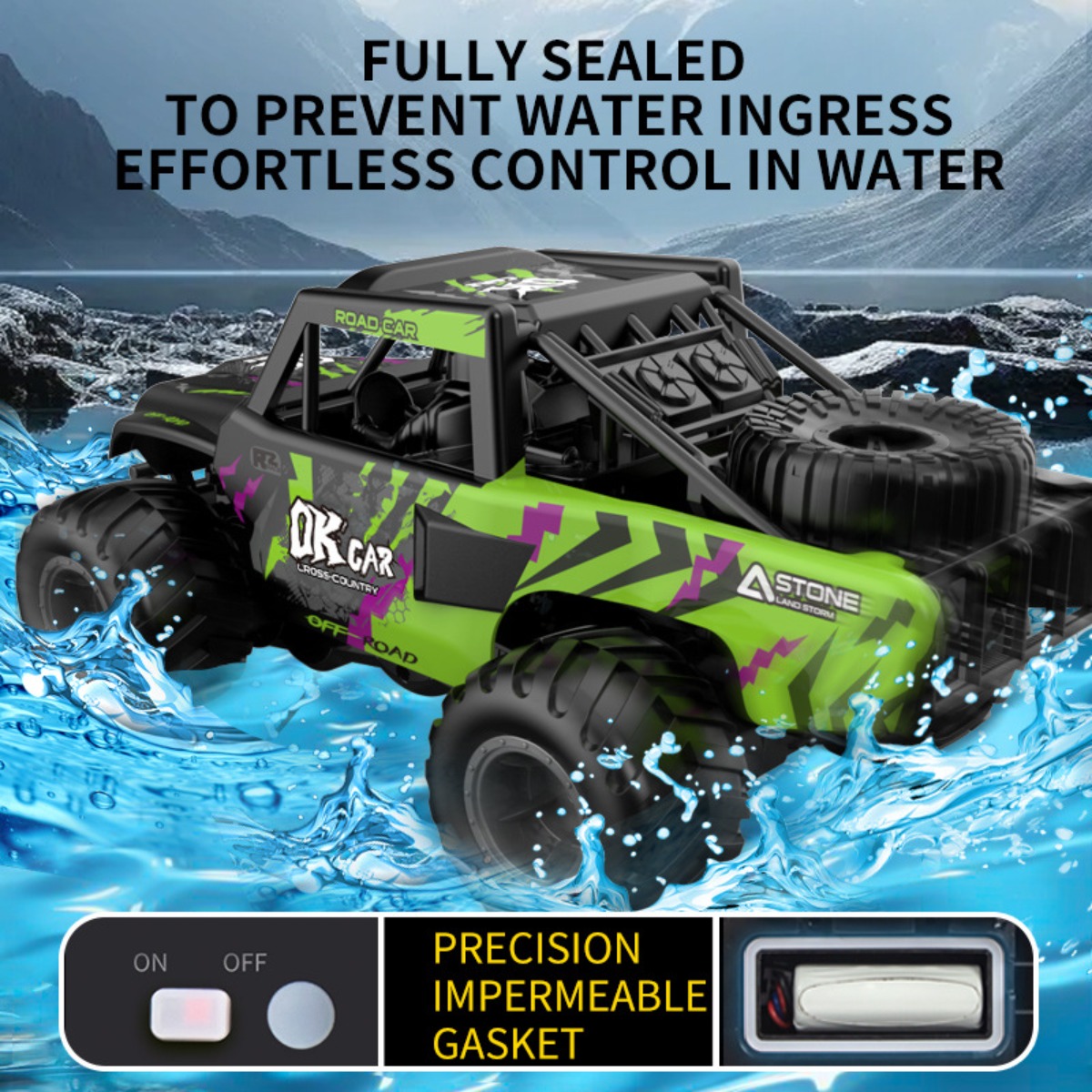 Amphibious RC Car 4WD Off-Road - Kids Outdoor Electric Car recensione e prezzo
