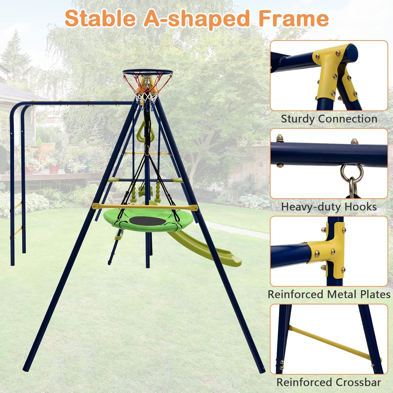660lbs 7-in-1 Heavy Duty Kids  - Kids Outdoor Monkey Bar Set recensione e prezzo