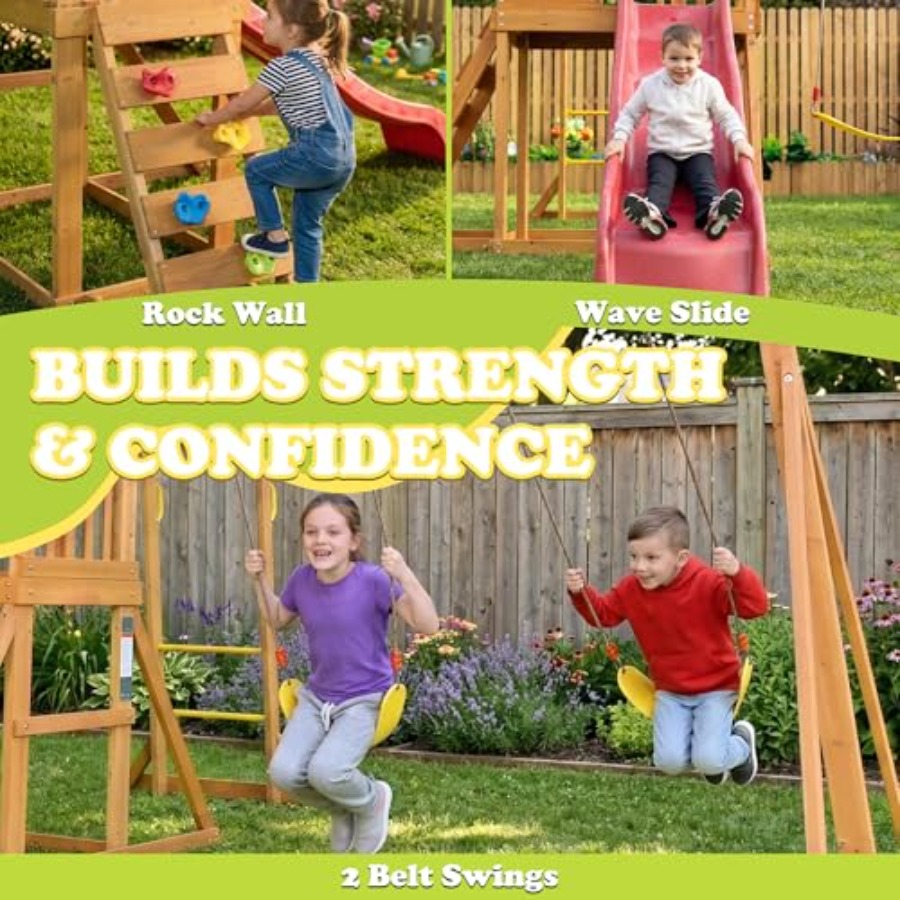 Backyard playground set with m - Kids Outdoor Monkey Bar Set recensione e prezzo