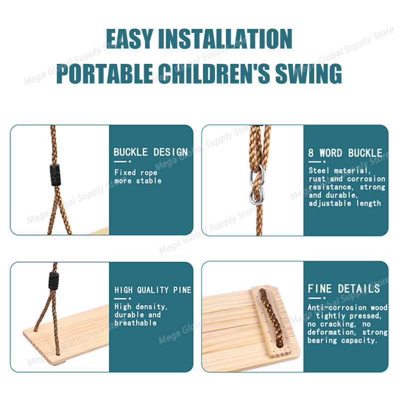 Wood Swing for Kid Outdoor Han - Kids Outdoor Swing recensione e prezzo