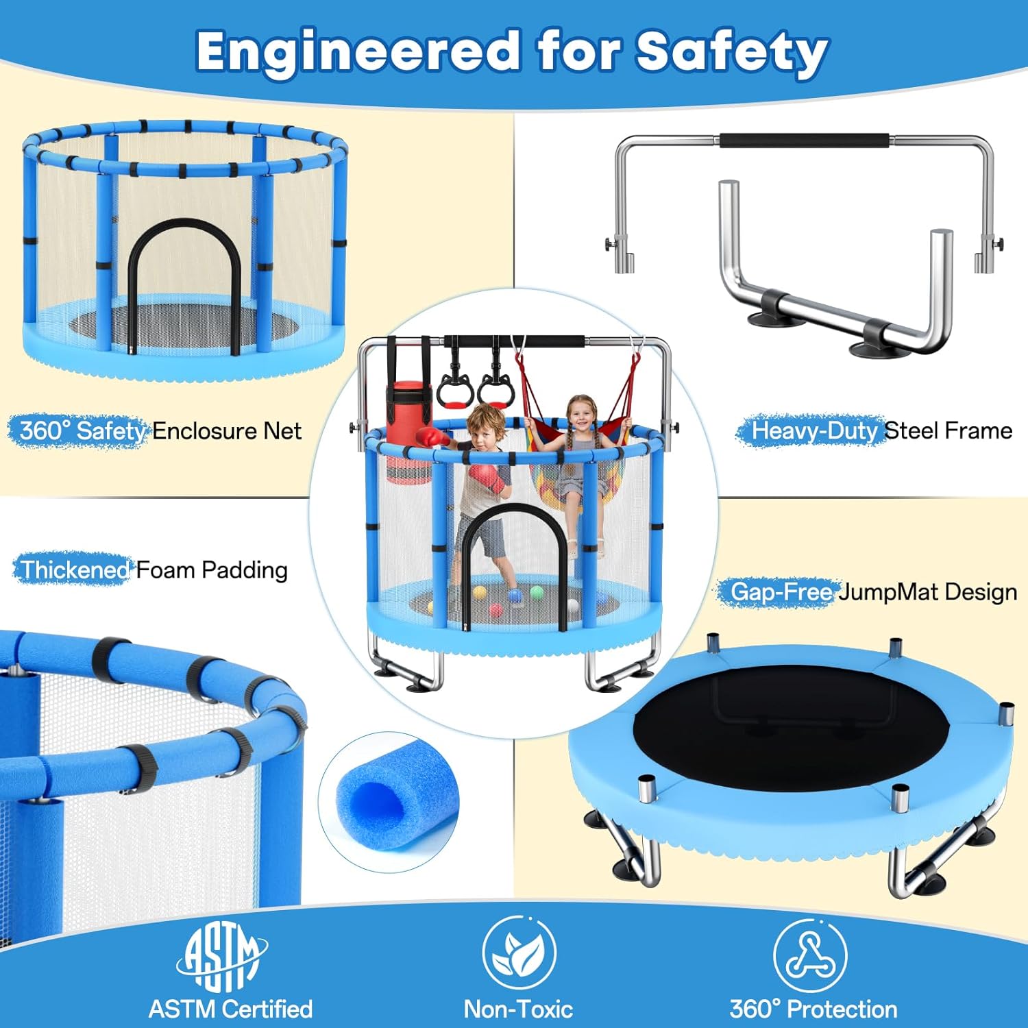 Toddler Trampoline,Trampoline  - Kids Outdoor Garden recensione e prezzo