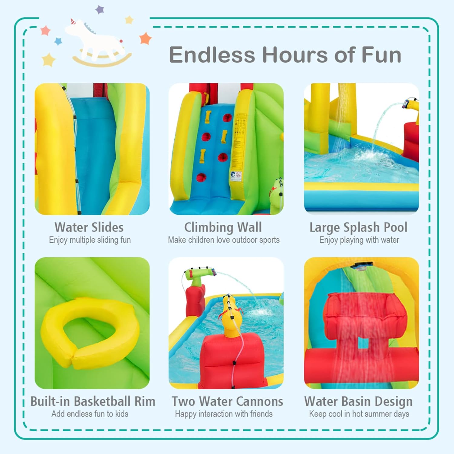 Mega Inflatable Water Park Bou - Kids Outdoor Pool recensione e prezzo